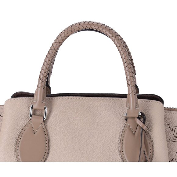 Louis Vuitton Haumea Mahina Satchel Handbag M55031 Galet Grey Leather Tassel - Picture 5 of 17
